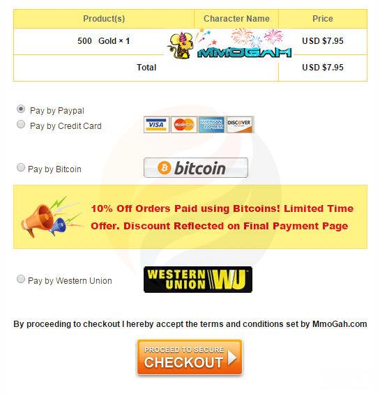 choose payment method at mmogah.com