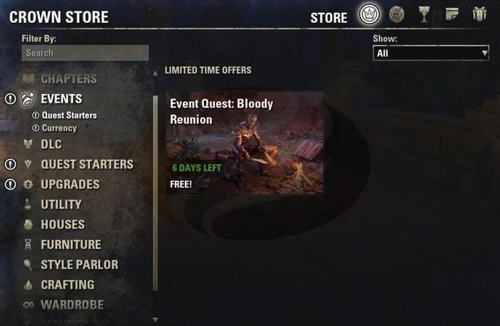 Get the Bloody Reunion Quest in the Crown Store