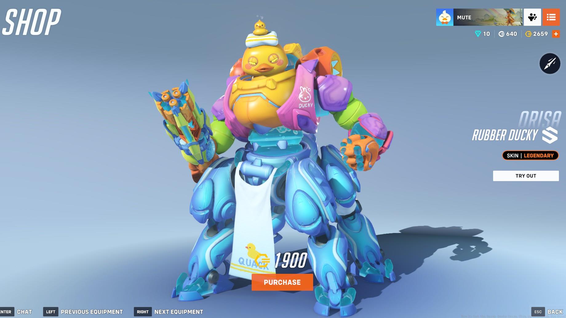 How To Get the Rainy Ducky Orisa Skin in Overwatch for Free