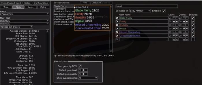 active skills and labels