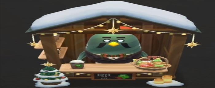 Animal Crossing Brewster's Little Winter Cafe Display