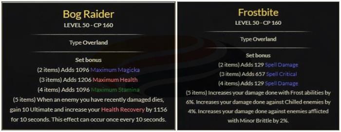 Best Ways to Make Money in ESO Blackwood Chapter p1 Bog Raider set and Frostbite set