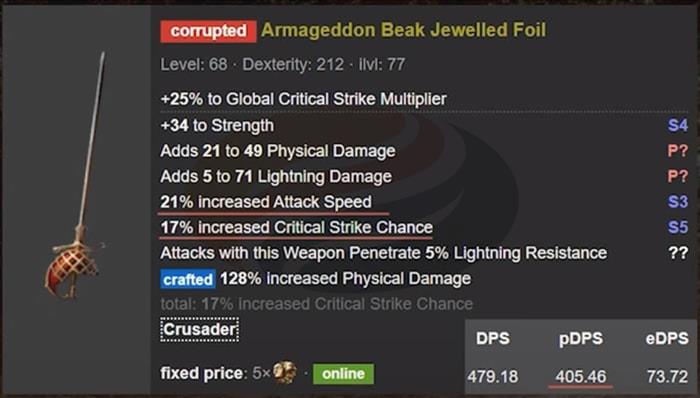 Block Lacerate Build Gladiator Duelist rare sword