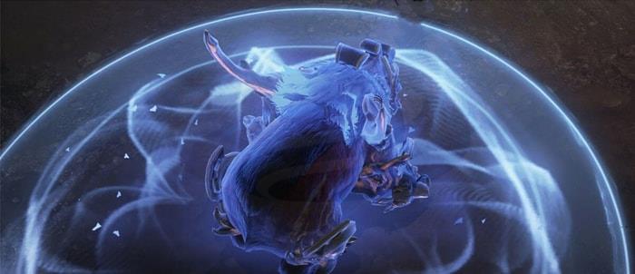 The Boss Glows With Blue Light