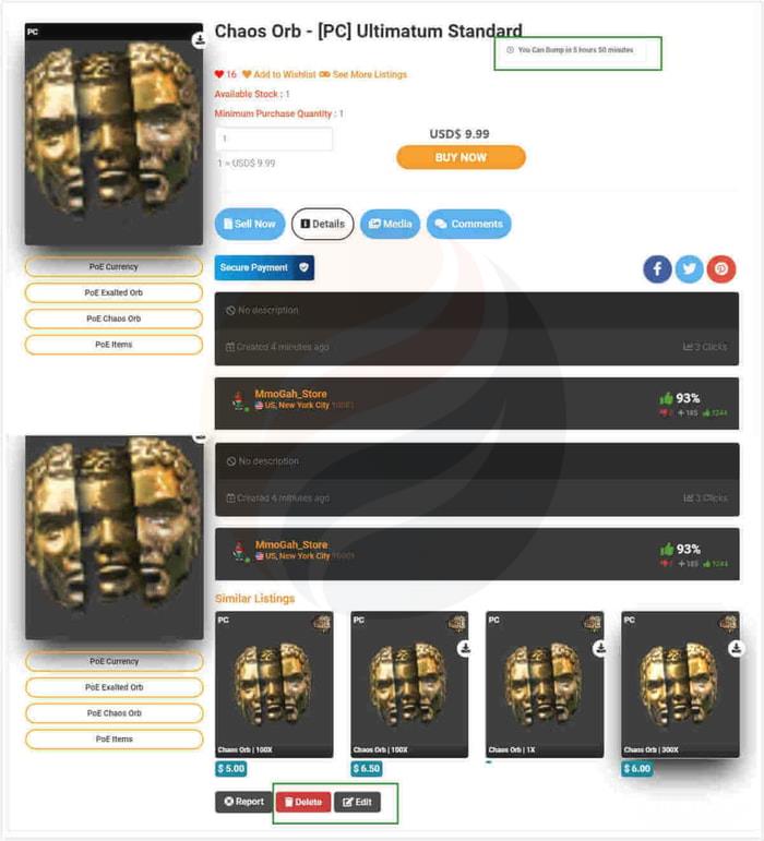 bump edit and delete