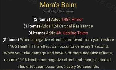 mara's balm - 5 best back bar sets for PvP in ESO – Update 47