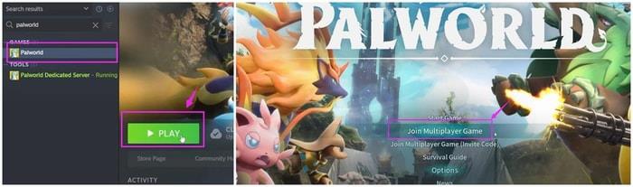 Open Palworld and Join Multiplayer Game