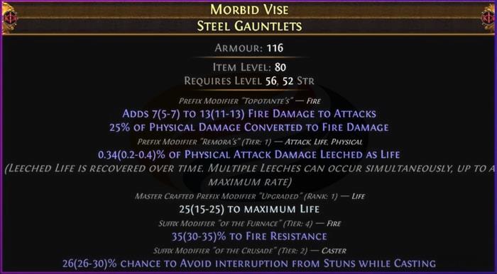poe Craft 50% Fire Conversion Gloves step 3