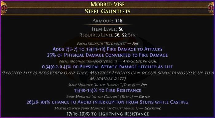 poe Craft 50% Fire Conversion Gloves step 4
