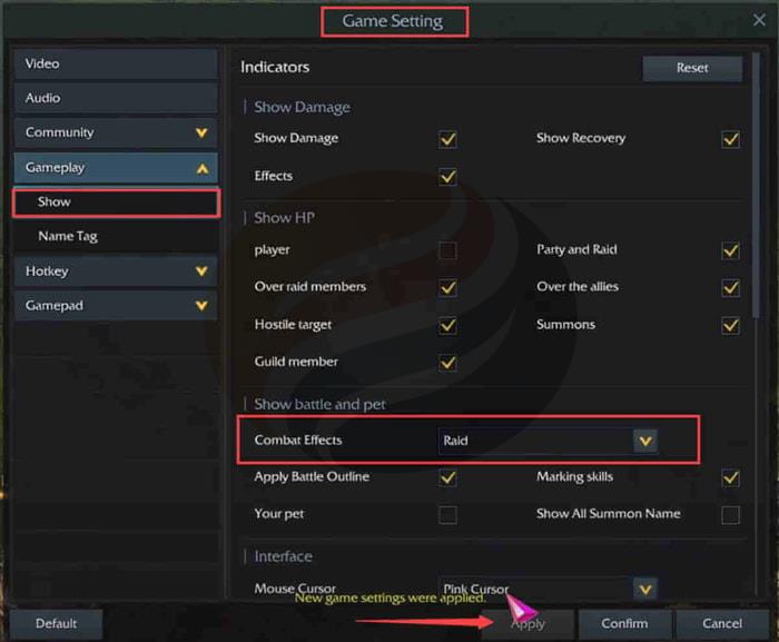 How to Set The Combat Effects of The Raid in Lost Ark