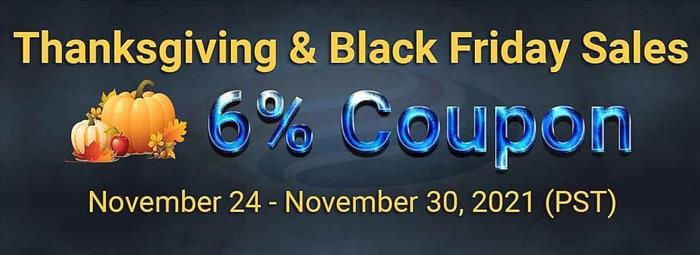 Thanksgiving & Black Friday Sales 2021 on MmoGah