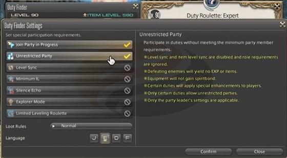 Unrestricted Party