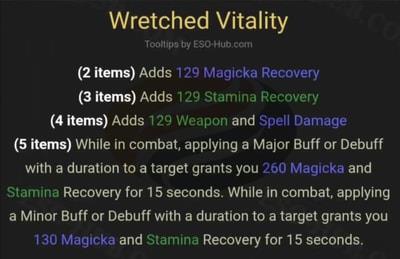 wretched vitality - 5 best back bar sets for PvP in ESO – Update 47